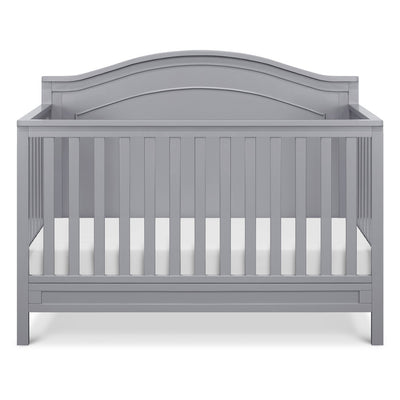 Front view of The DaVinci Charlie 4-in-1 Convertible Crib in -- Color_Grey