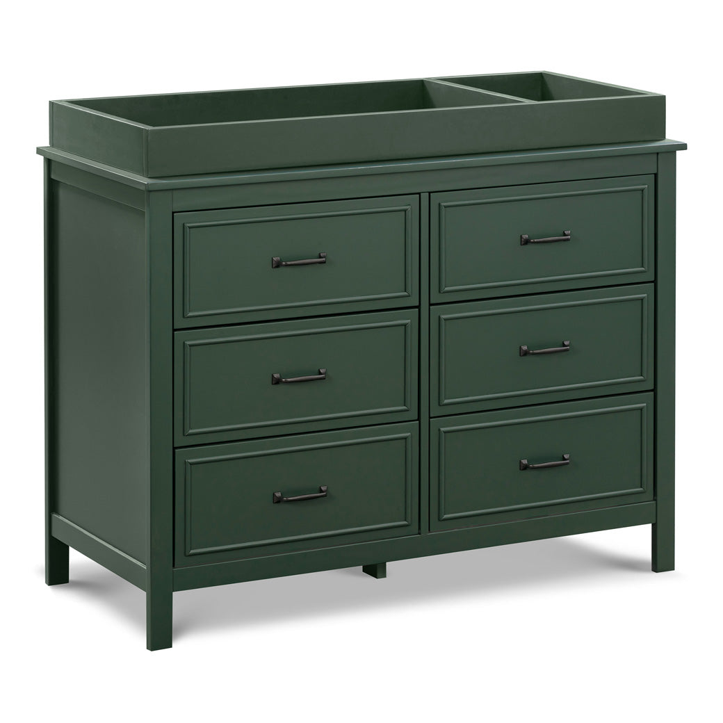 The DaVinci Charlie 6-Drawer Dresser with changing tray in -- Color_Forest Green