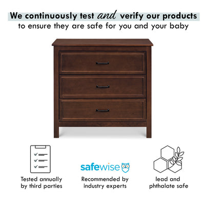 Safety certification for of The DaVinci Charlie 3-Drawer Dresser in -- Color_Espresso