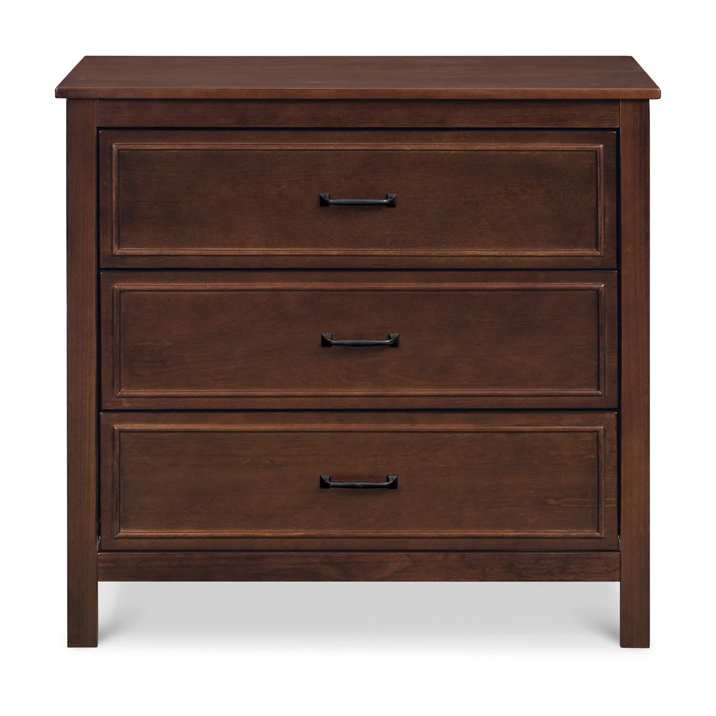 Front view of The DaVinci Charlie 3-Drawer Dresser in -- Color_Espresso