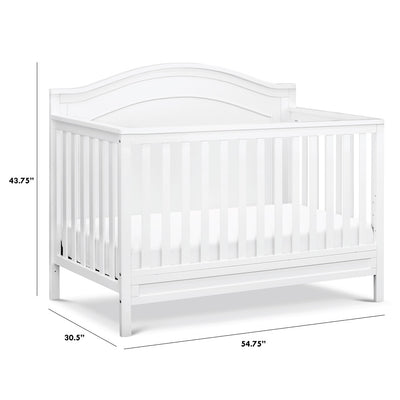 Dimensions of The DaVinci Charlie 4-in-1 Convertible Crib in -- Color_White