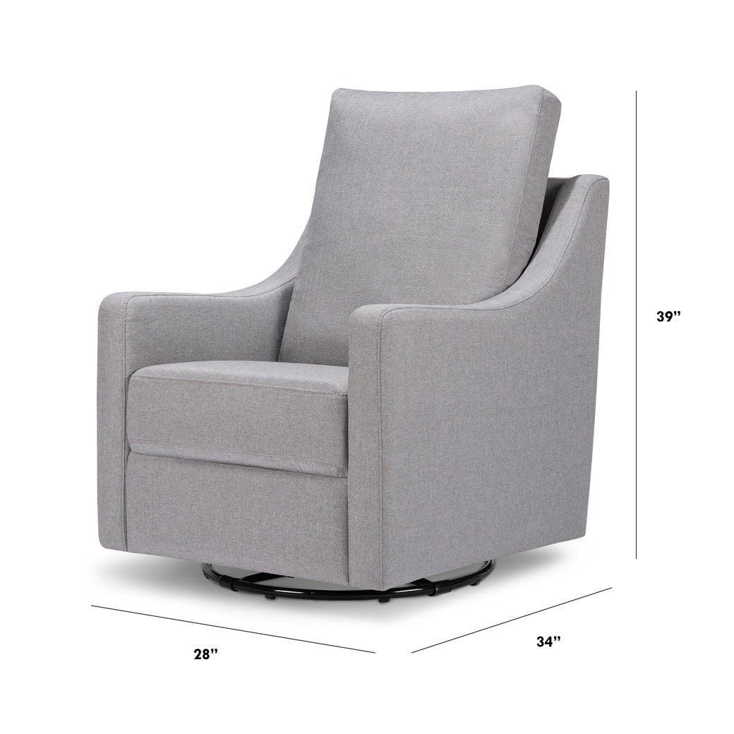 The dimensions of The DaVinci Field Swivel Glider in --Color_Misty Grey
