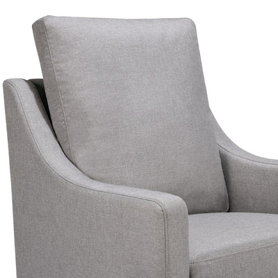 Closer side view of The DaVinci Field Swivel Glider in --Color_Misty Grey