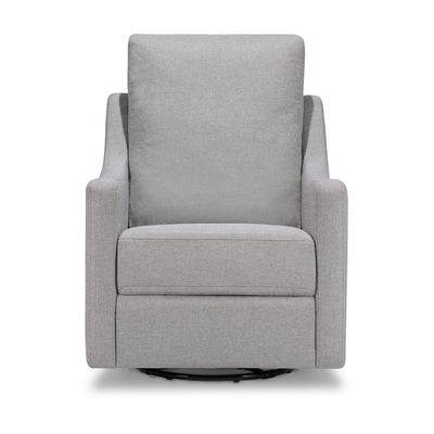 Front view The DaVinci Field Swivel Glider in --Color_Misty Grey