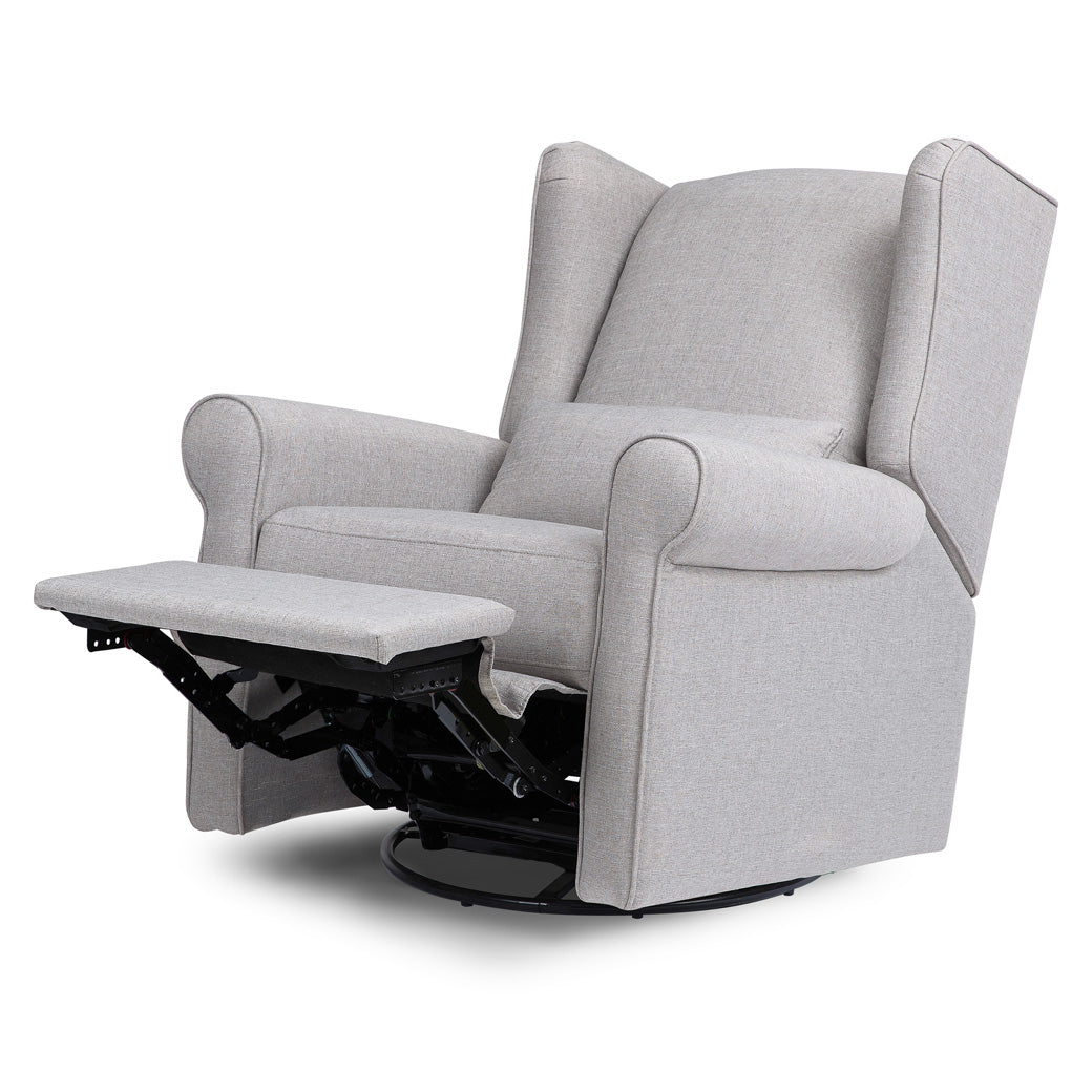 DaVinci Hayden Recliner & Swivel Glider with reclined footrest in -- Color_Misty Grey