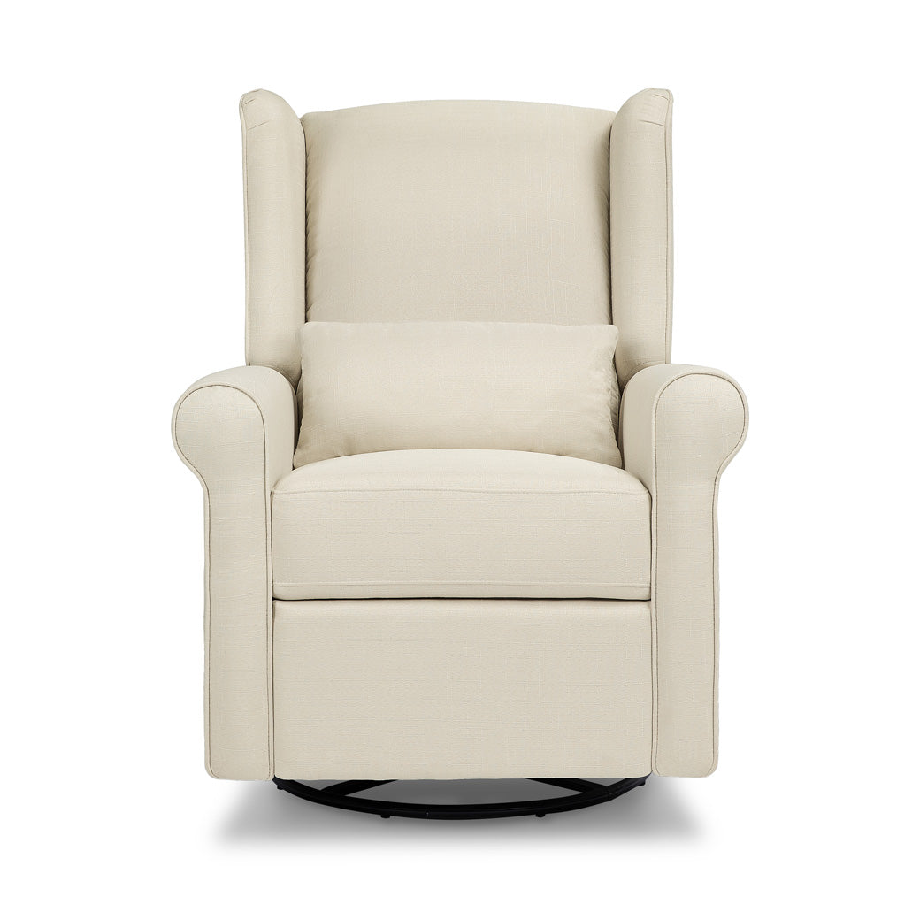 Front view of DaVinci Hayden Recliner & Swivel Glider in -- Color_Natural Oat