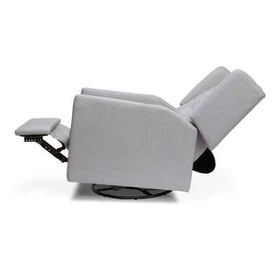 Fully reclined DaVinci's Maddox Recliner & Swivel Glider in -- Color_Misty Grey