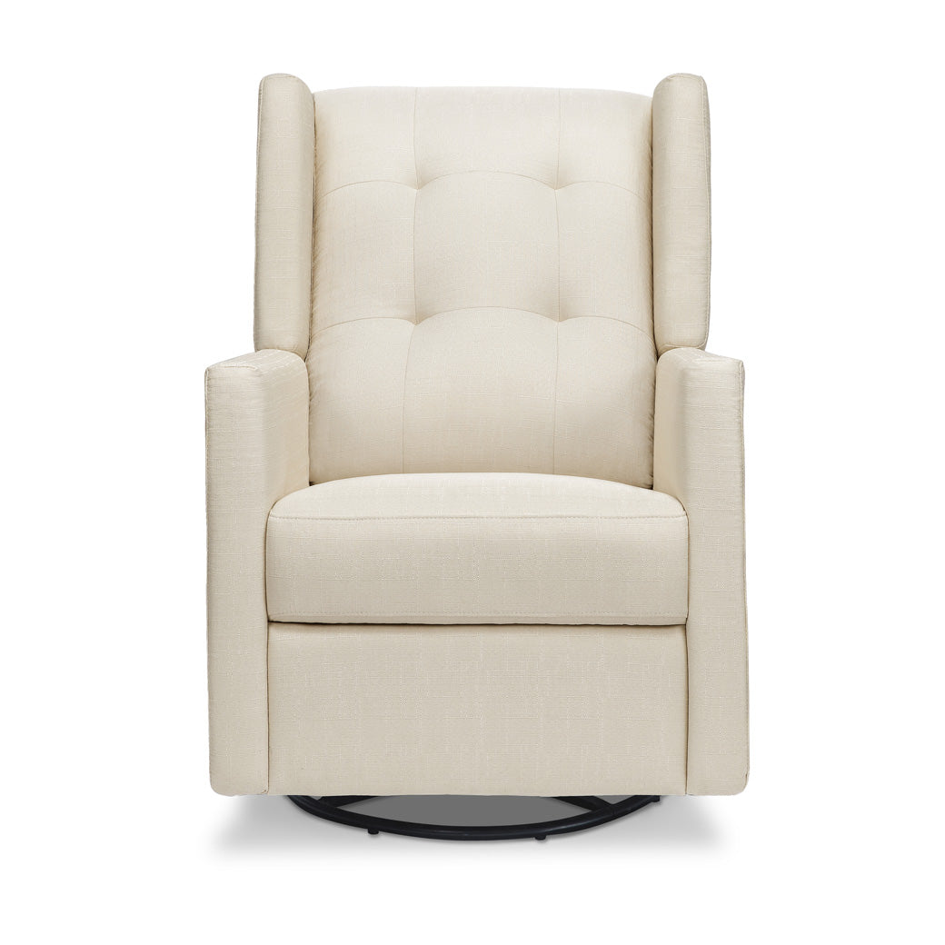 Front view of DaVinci's Maddox Recliner & Swivel Glider in -- Color_Natural Oat