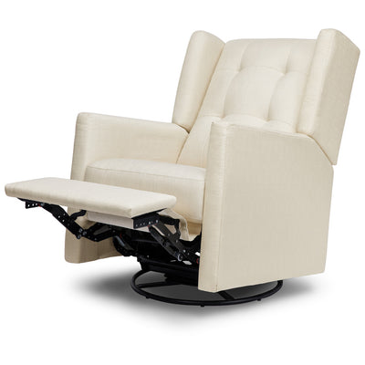 DaVinci's Maddox Recliner & Swivel Glider with footrest up in -- Color_Natural Oat