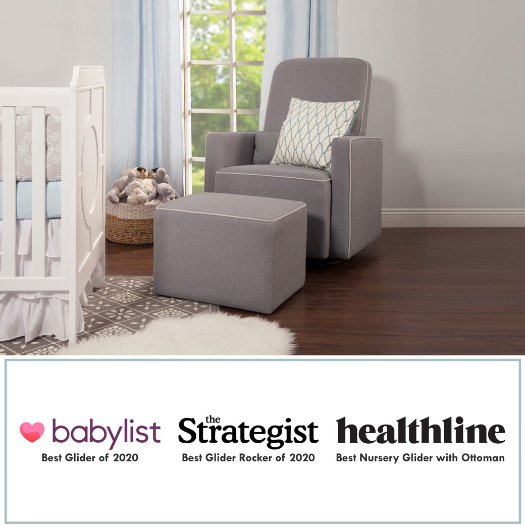 Olive Glider With Ottoman