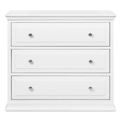 Front view of DaVinci's Signature 3-Drawer Dresser in -- Color_White