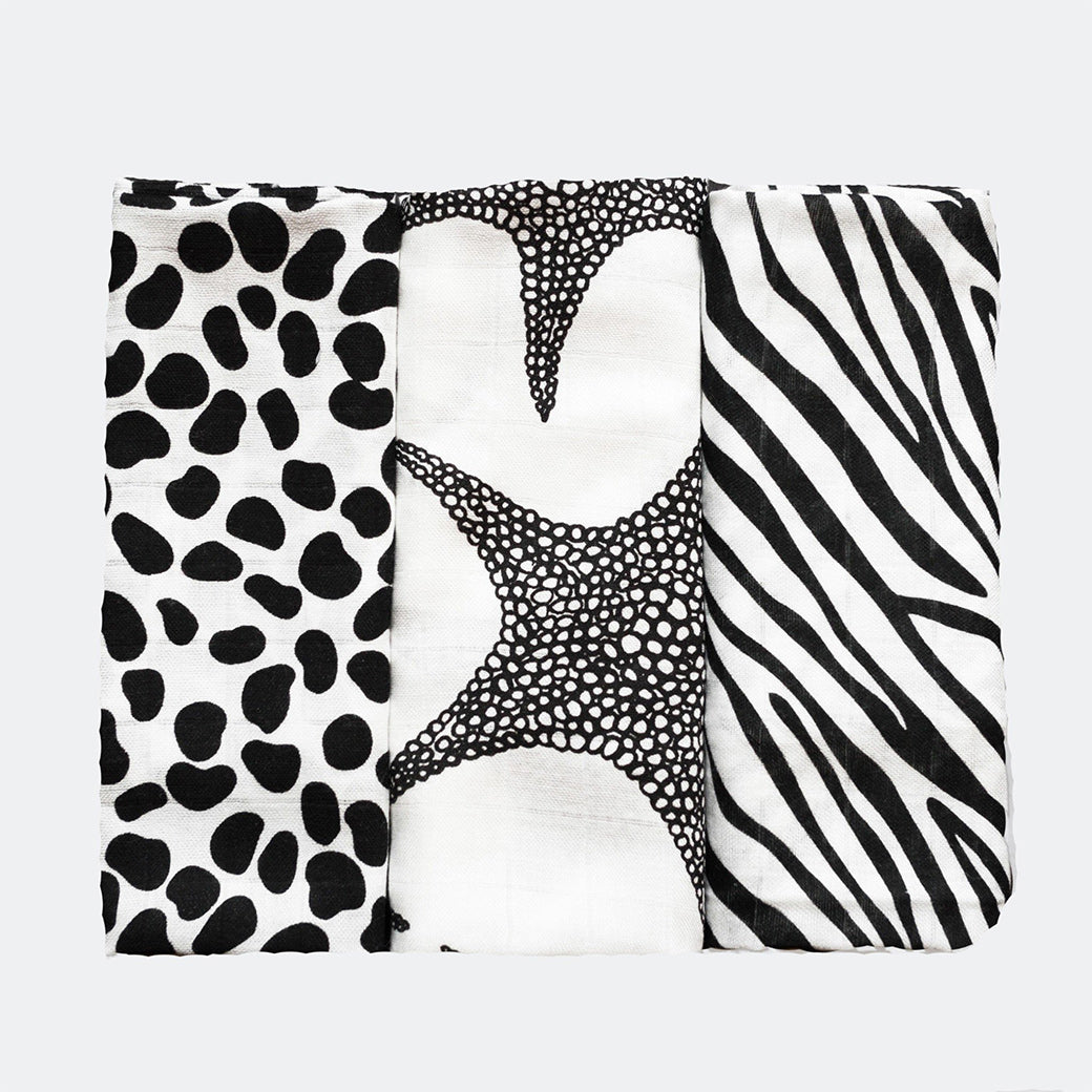 The Etta Loves Sensory Muslins (3-pack) in -- Color_Animal
