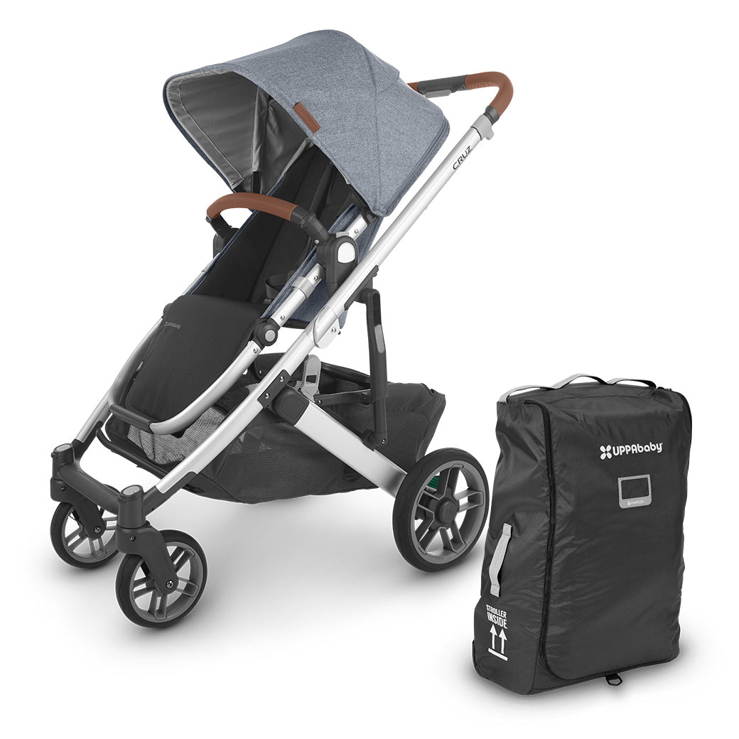 UPPAbaby CRUZ V2 Stroller + Travel Bag Bundle in -- Color_Gregory