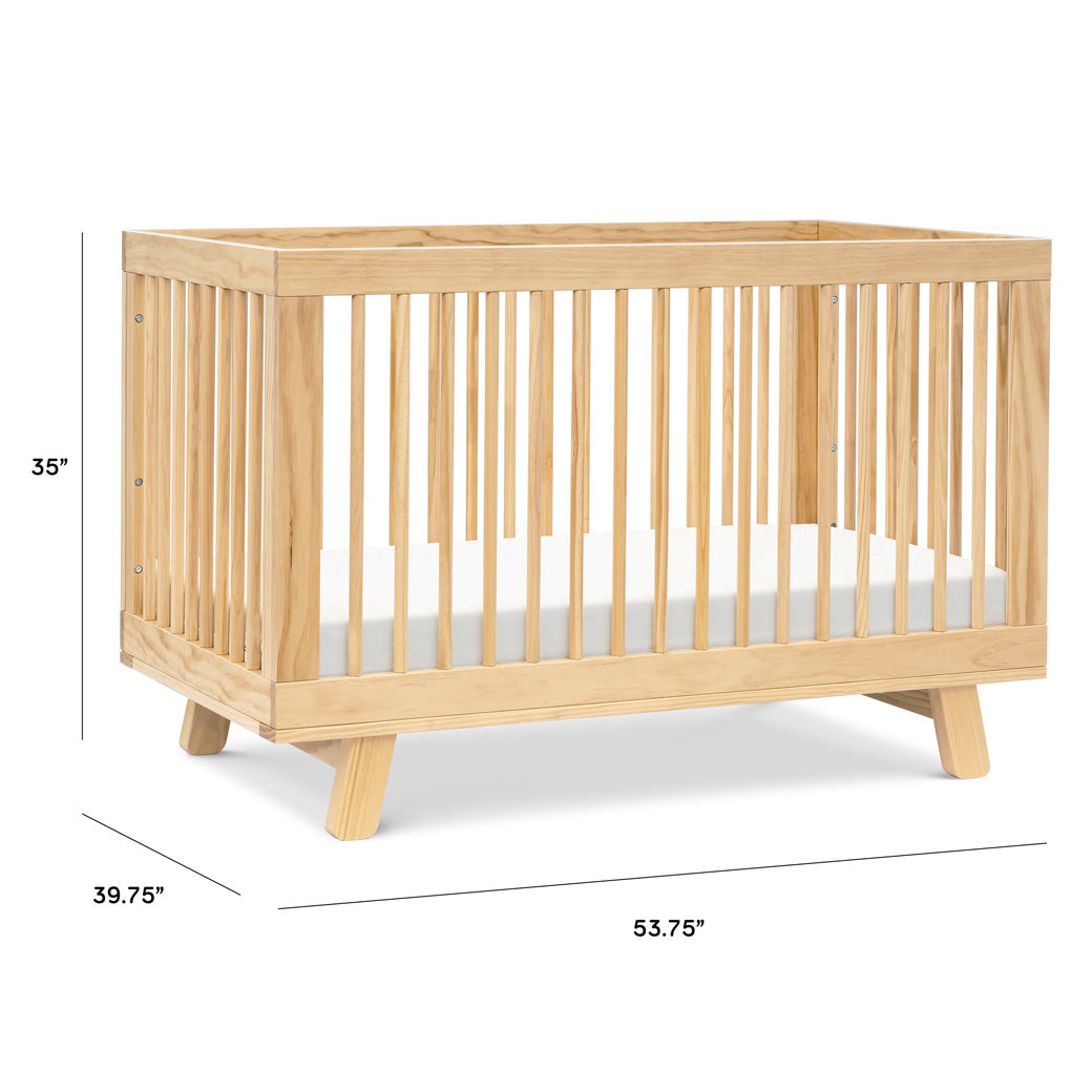 Measurements forBabyletto Hudson 3-in-1 Convertible Crib And Toddler Rail  in -- Color_Natural