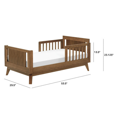Dimensions of Junior Bed Conversion Kit For Hudson And Scoot Crib in -- Color_Natural Walnut
