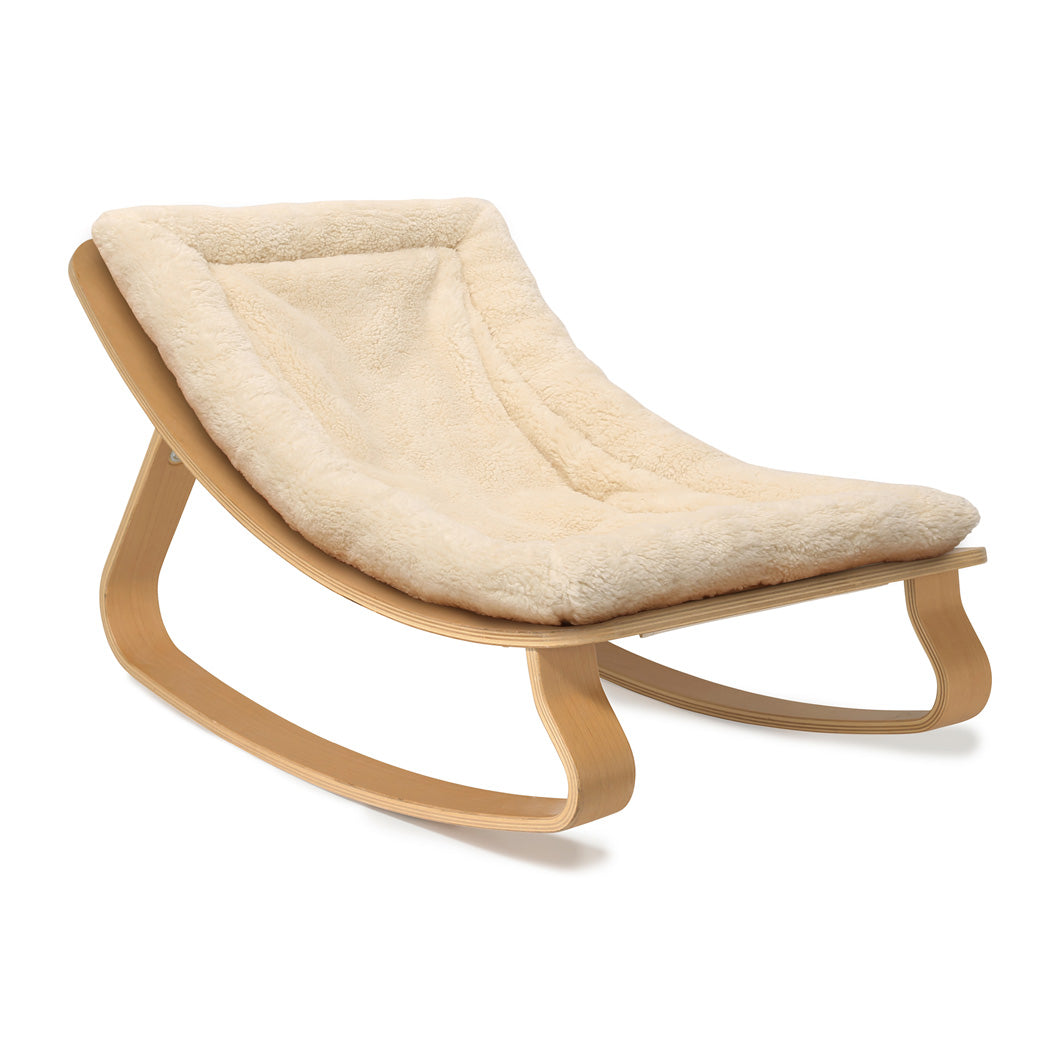 Charlie Crane LEVO Baby Rocker without harness in -- Color_Fur Milk _ Beech