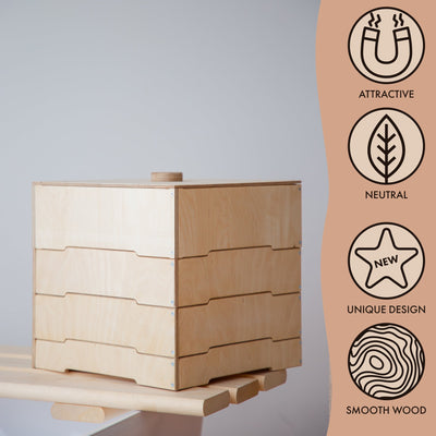 Wooden Storage/Sorter for Building Blocks