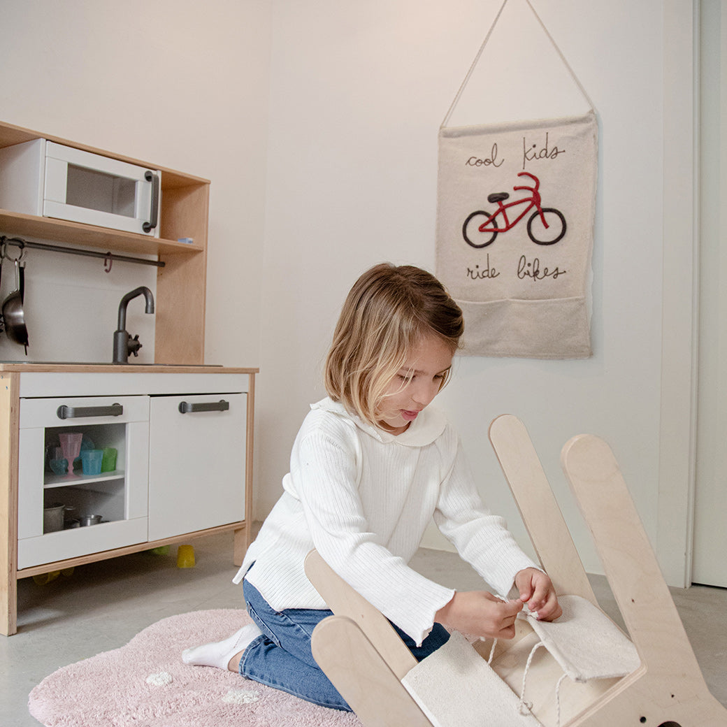 Cool Kids Ride Bikes Wall Pocket Hanger