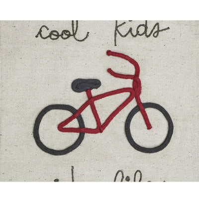 Cool Kids Ride Bikes Wall Pocket Hanger