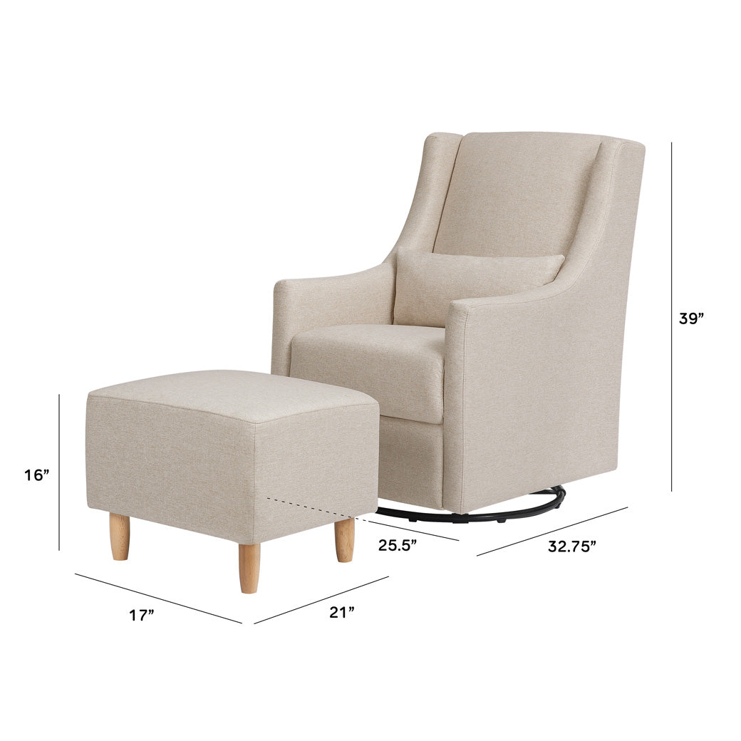 Toco Swivel Glider + Stationary Ottoman