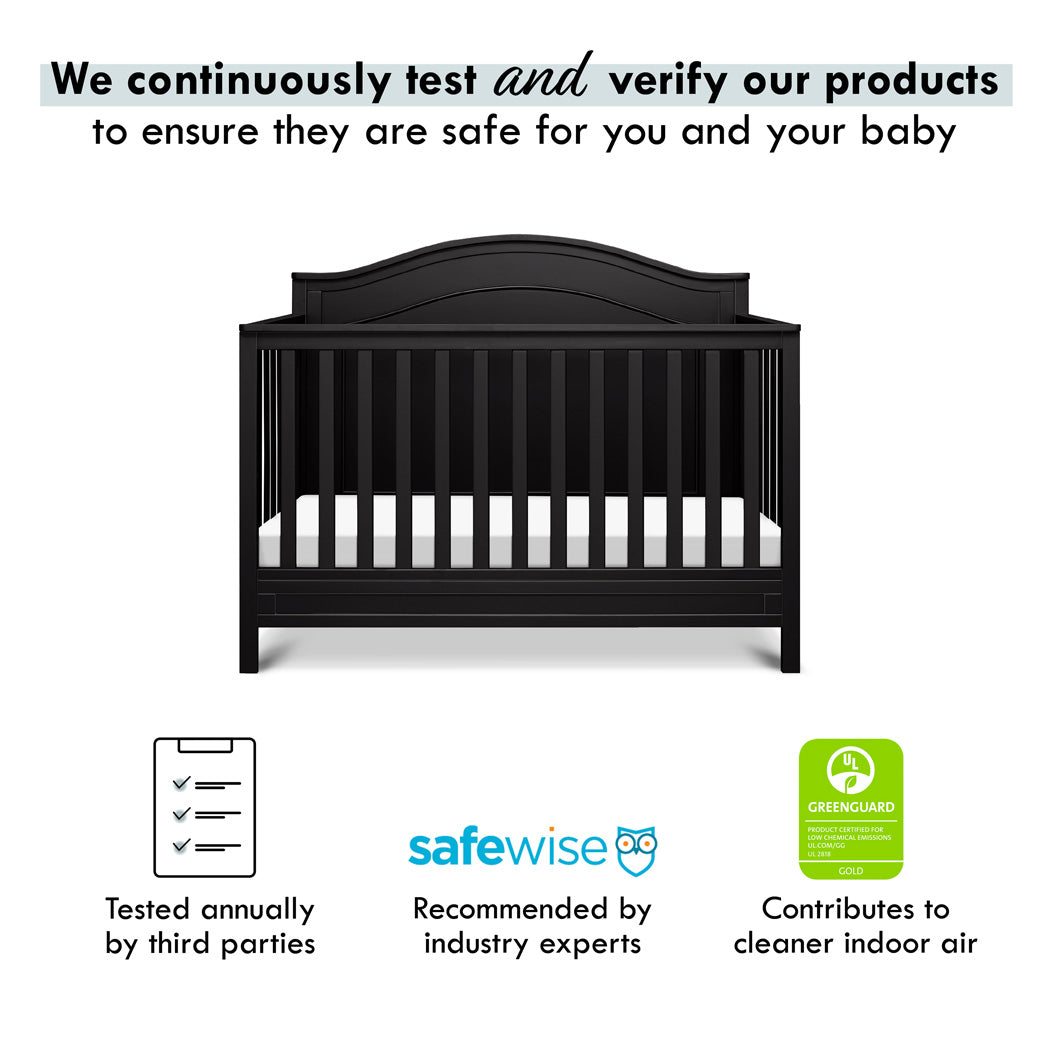 The DaVinci Charlie 4-in-1 Convertible Crib certifications  in -- Color_Ebony