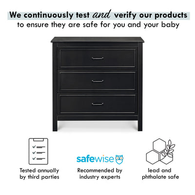 Safety certification for The DaVinci Charlie 3-Drawer Dresser in -- Color_Ebony