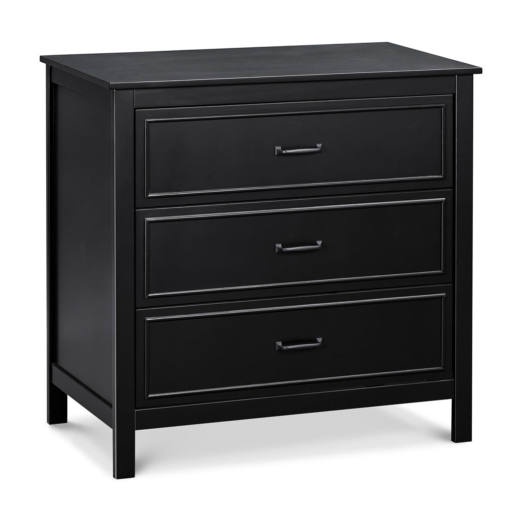 Front view of The DaVinci Charlie 3-Drawer Dresser in -- Color_Ebony
