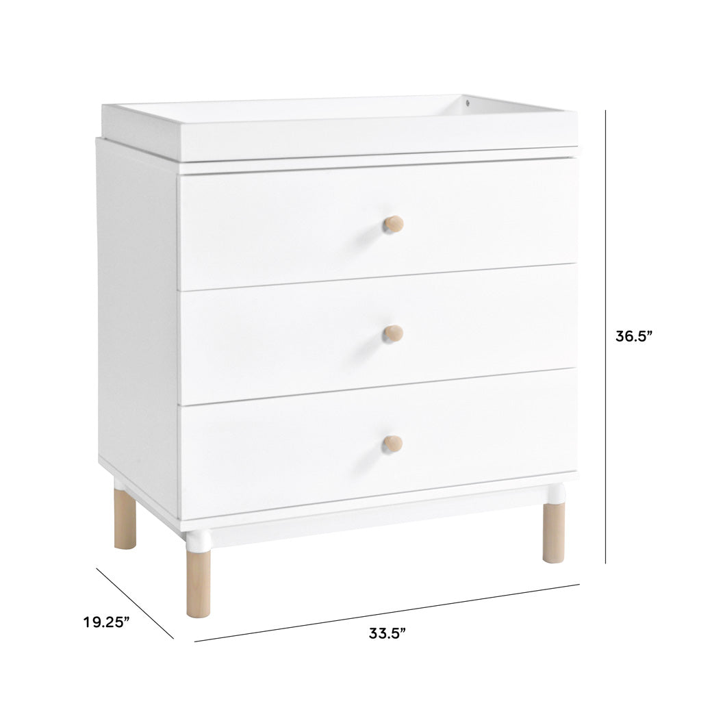 Gelato 3-Drawer Changer Dresser with Removable Changing Tray