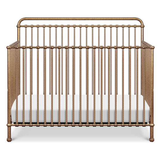 Front view of Namesake's Winston 4 in 1 Convertible Crib in -- Color_Vintage Gold