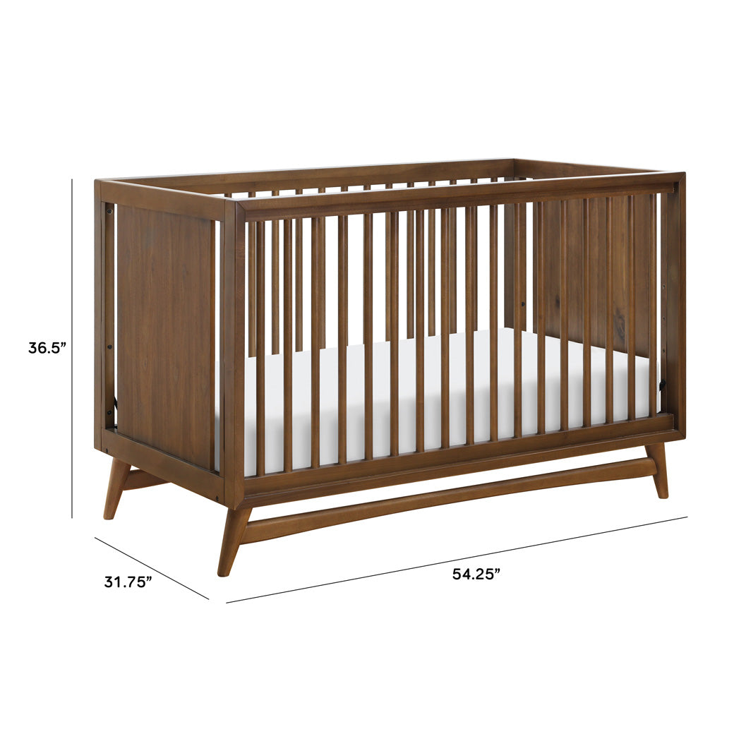 Dimensions of Babyletto's Peggy 3-in-1 Convertible Crib in -- Color_Natural Walnut