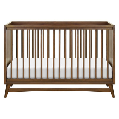 Front view of Babyletto's Peggy 3-in-1 Convertible Crib in -- Color_Natural Walnut