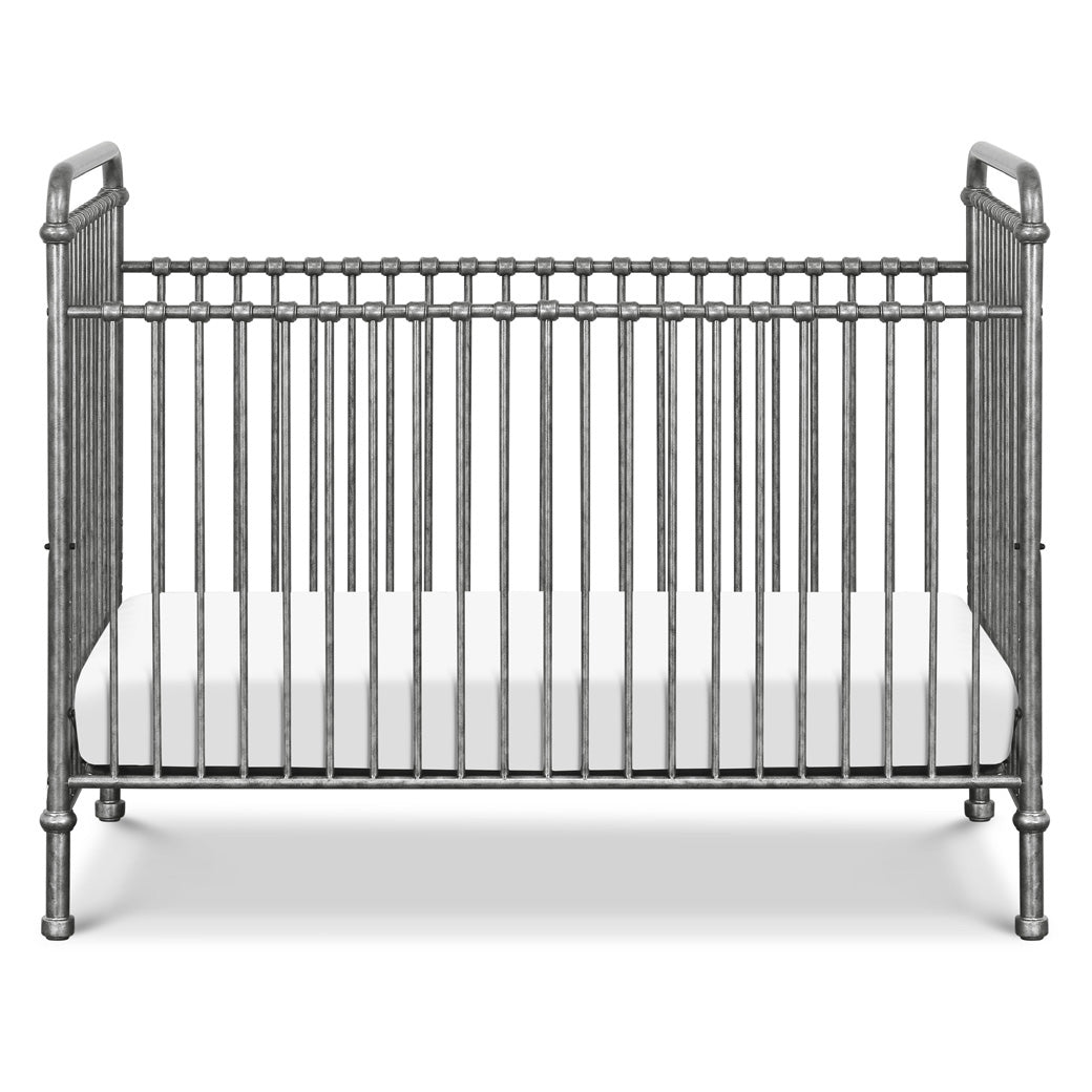 Front view of Namesake`s Abigail 3 in 1 Crib in -- Color_Vintage Silver