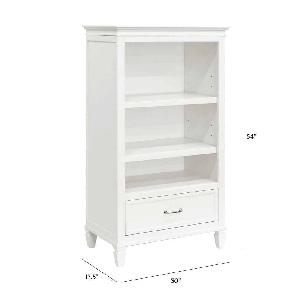 Dimensions of the Namesake's Darlington Bookcase in Warm White