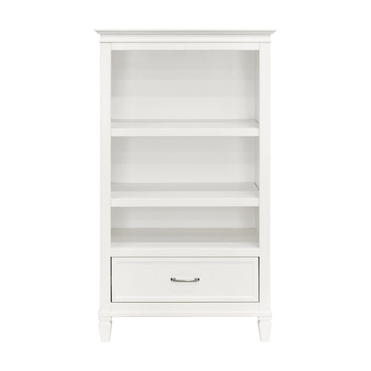 Front view of Namesake's Darlington Bookcase in Warm White