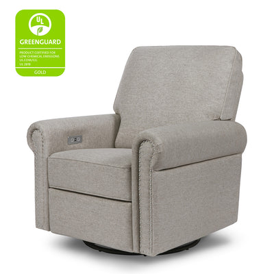 Namesake's Linden Power Swivel Glider Recliner with GREENGUARD tag in -- Color_Performance Grey Eco-Weave