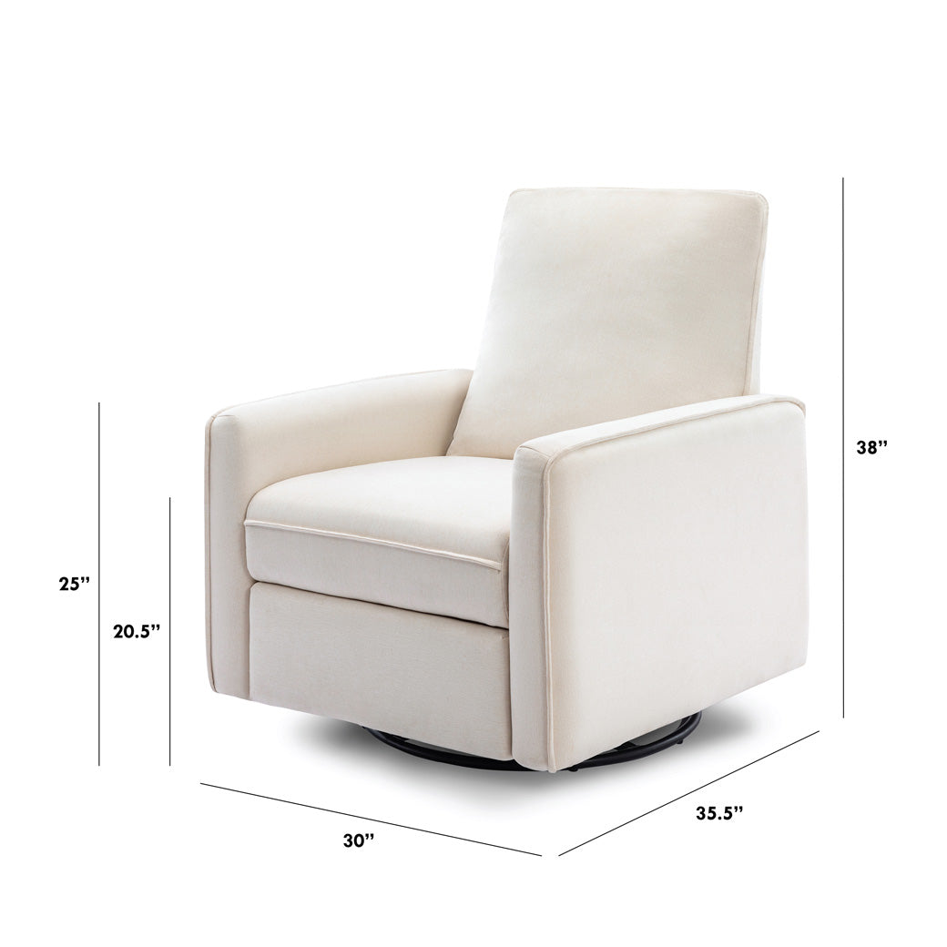 Dimensions of DaVinci's Penny Recliner And Swivel Glider in -- Color_Performance Cream Eco-Weave