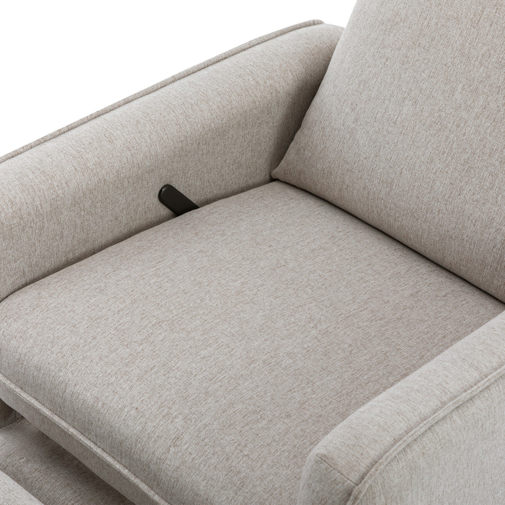 Closeup of DaVinci's Penny Recliner And Swivel Glider seat  in -- Color_Performance Grey Eco-Weave