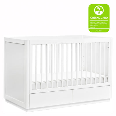 The Babyletto Bento 3-in-1 Convertible Storage Crib with Toddler Bed Conversion Kit with GREENGUARD tag in -- Color_White