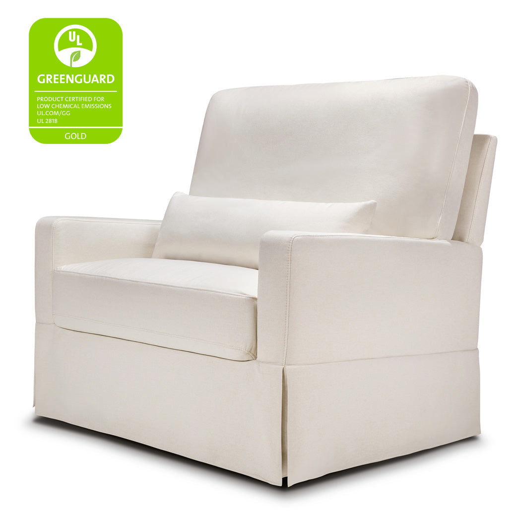 The Namesake's Crawford Pillowback Chair-And-A-Half Comfort Swivel Glider with GREENGUARD tag in -- Color_Performance Cream Eco-Weave