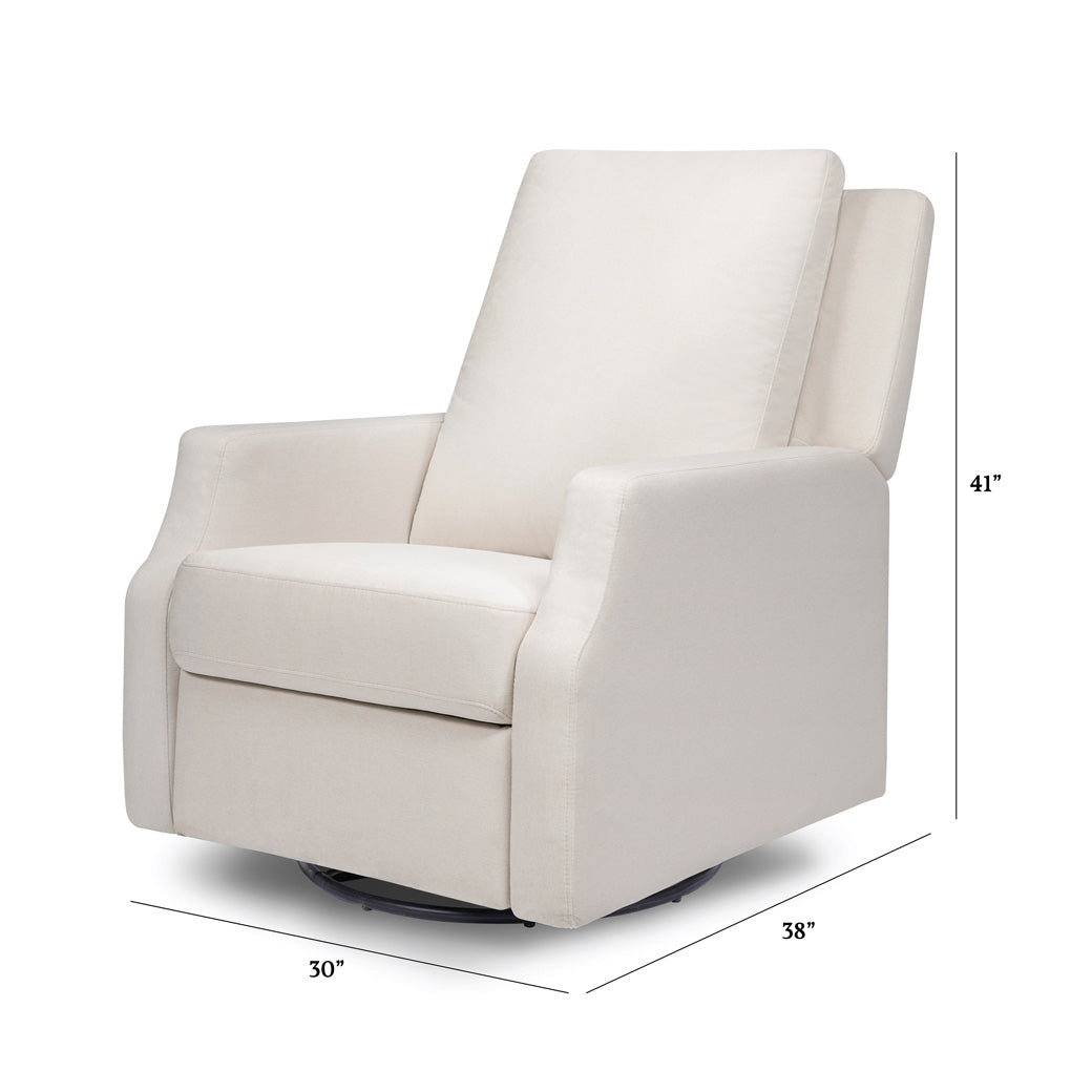 Dimensions of Namesake's Crewe Recliner & Swivel Glider in -- Color_ Performance Cream Eco-Weave With Metal Base