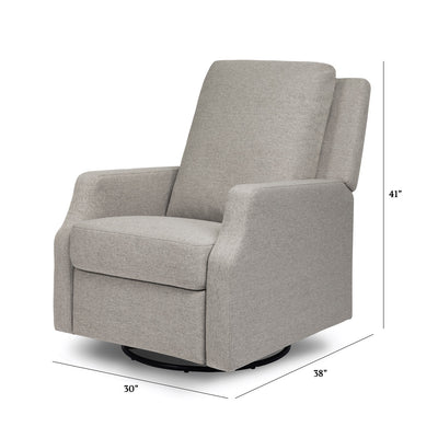 Dimensions of Namesake's Crewe Recliner & Swivel Glider in -- Color_Performance Grey Eco-Weave With Metal Base
