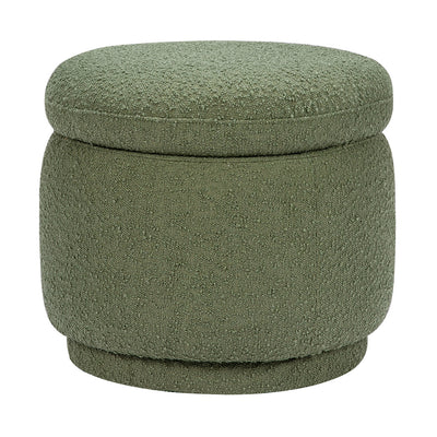 The Babyletto Enoki Storage Ottoman in --Color_Olive Boucle