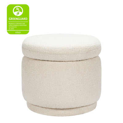 The Babyletto Enoki Storage Ottoman with GREENGUARD tag in --Color_Ivory Boucle
