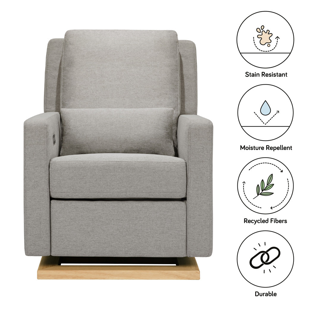 Babyletto Sigi Electronic Glider Recliner material features in -- Color_Performance Grey Eco-Weave