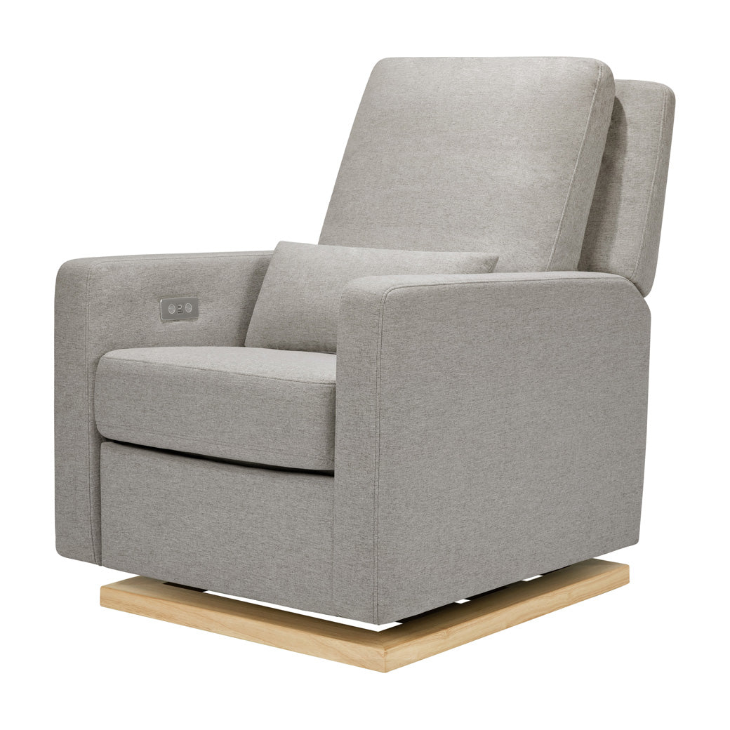Babyletto Sigi Electronic Glider Recliner in -- Color_Performance Grey Eco-Weave