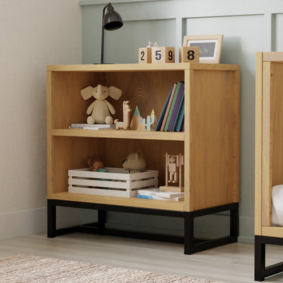 DaVinci's Ryder Convertible Cubby Changer & Bookcase with books and items on it  in -- Color_Honey