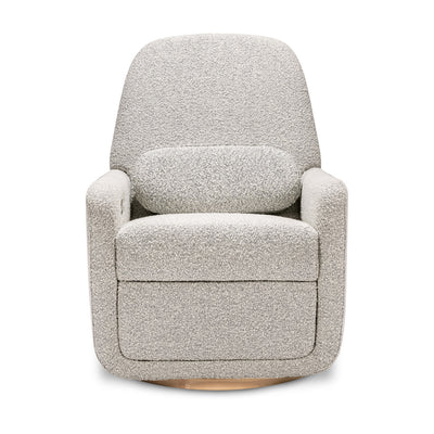Front view of The Ubabub Arc Electronic Recliner and Swivel Glider in -- Color_Black White Boucle
