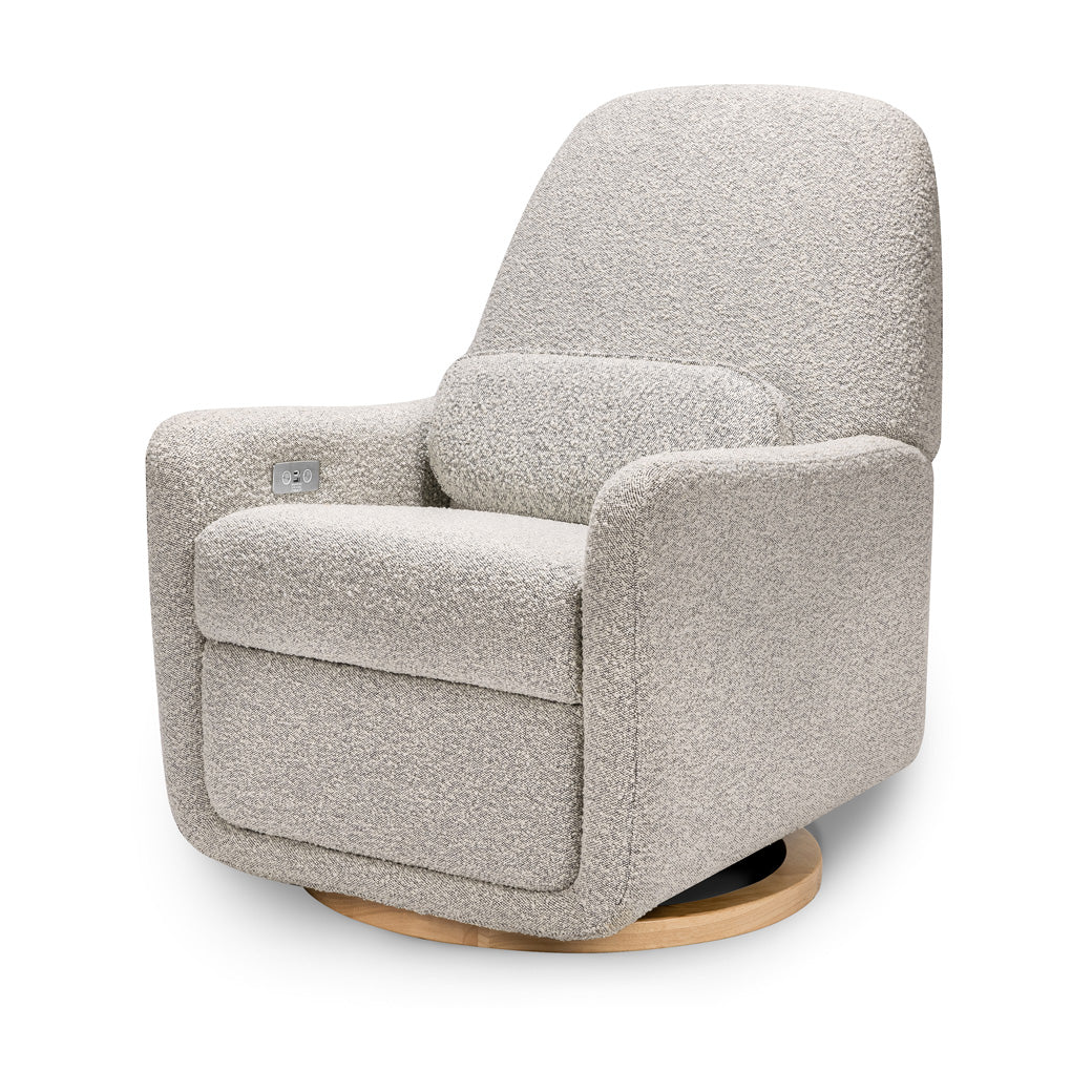 The  Ubabub Arc Electronic Recliner and Swivel Glider in -- Color_Black White Boucle