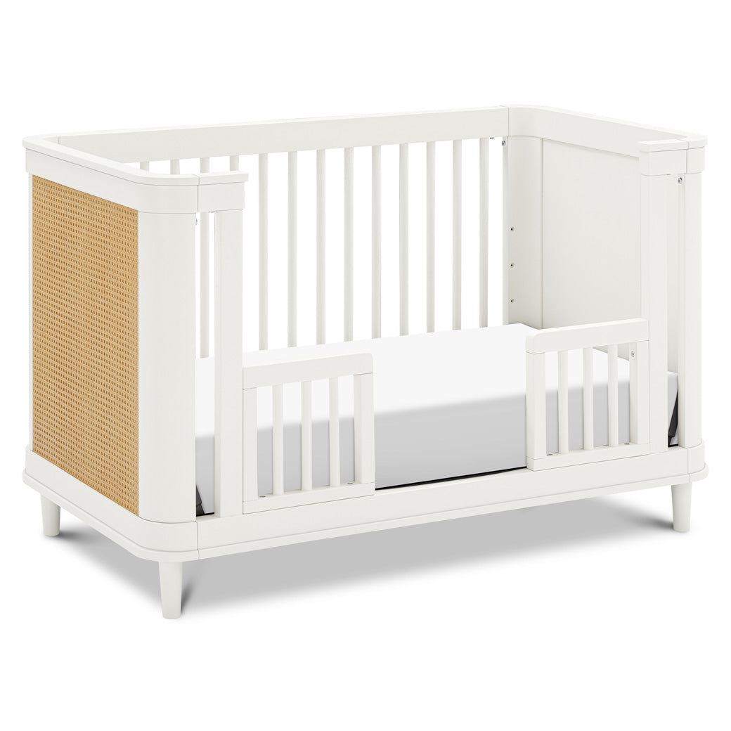 The Namesake Marin 3-in-1 Convertible Crib as toddler bed in -- Color_White/Honey Cane