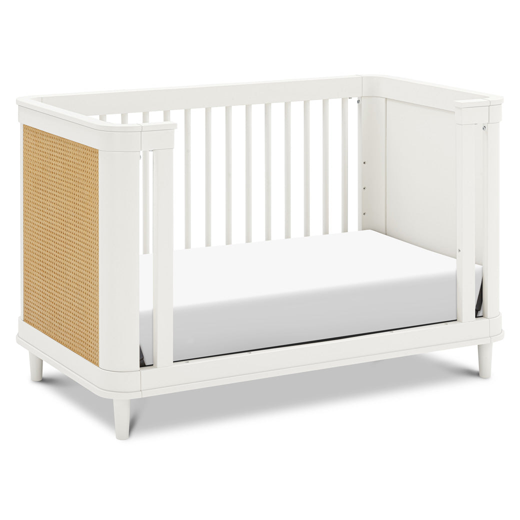 The Namesake Marin 3-in-1 Convertible Crib as a day bed in -- Color_White/Honey Cane